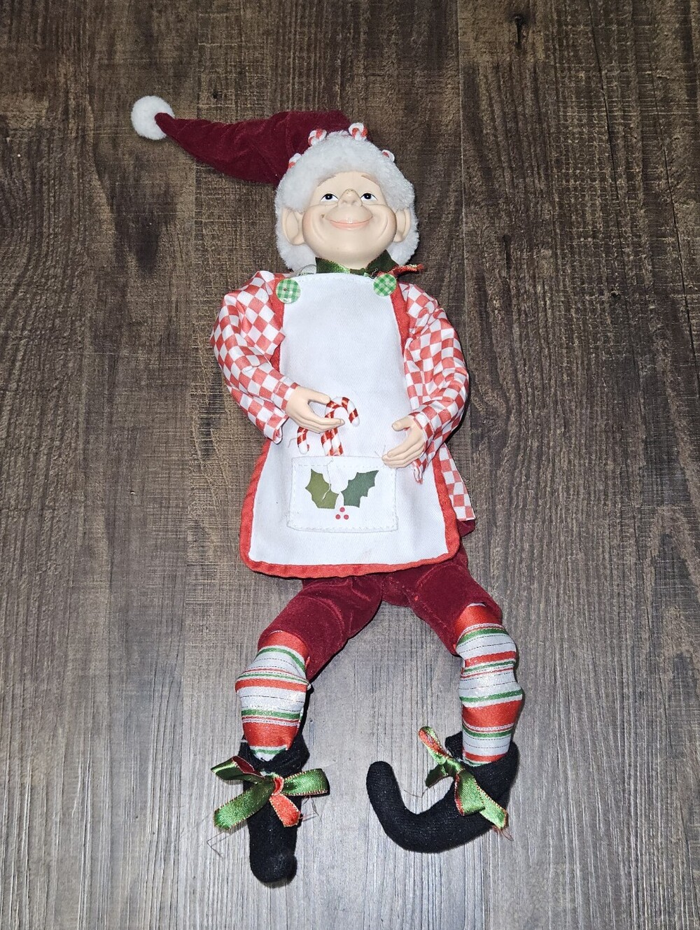 Gerson Vintage Inspired 16" Posable Pixie Elf Shelf Sitter